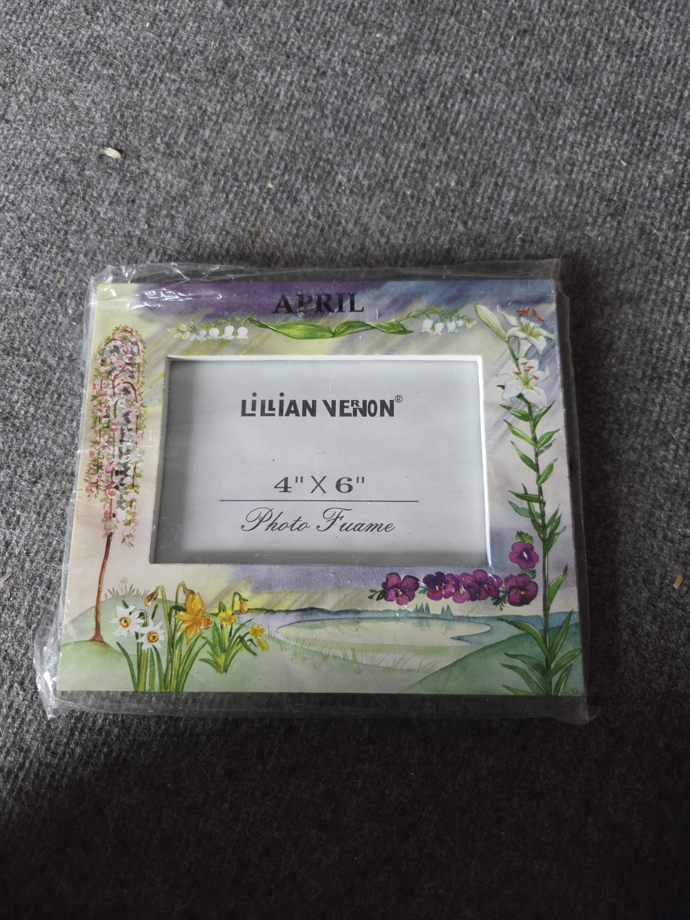 Lillian Vernon April Floral 4" x 6" Photo Frame - Pastel Multicolor